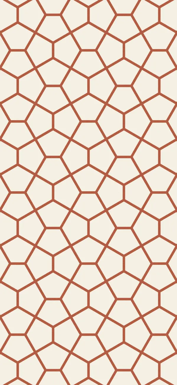 Cairo Pentagon wallpaper (Terracotta)