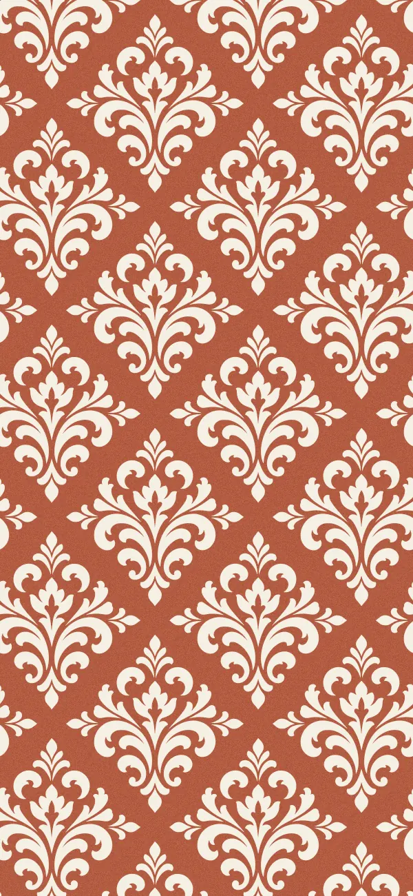 Damask wallpaper (Terracotta)
