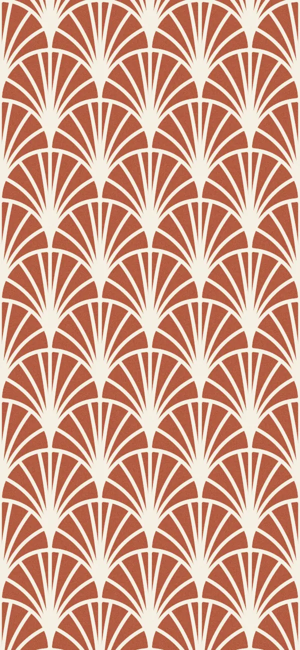 Deco Fan wallpaper (Terracotta)