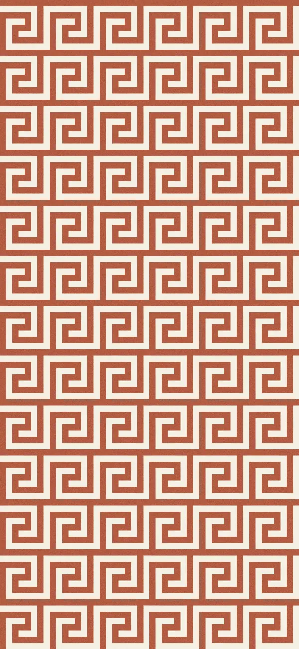 Greek Key wallpaper (Terracotta)