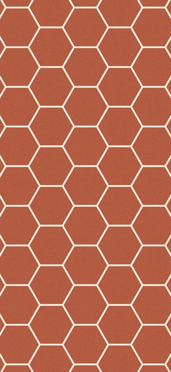 Honeycomb wallpaper (Terracotta)