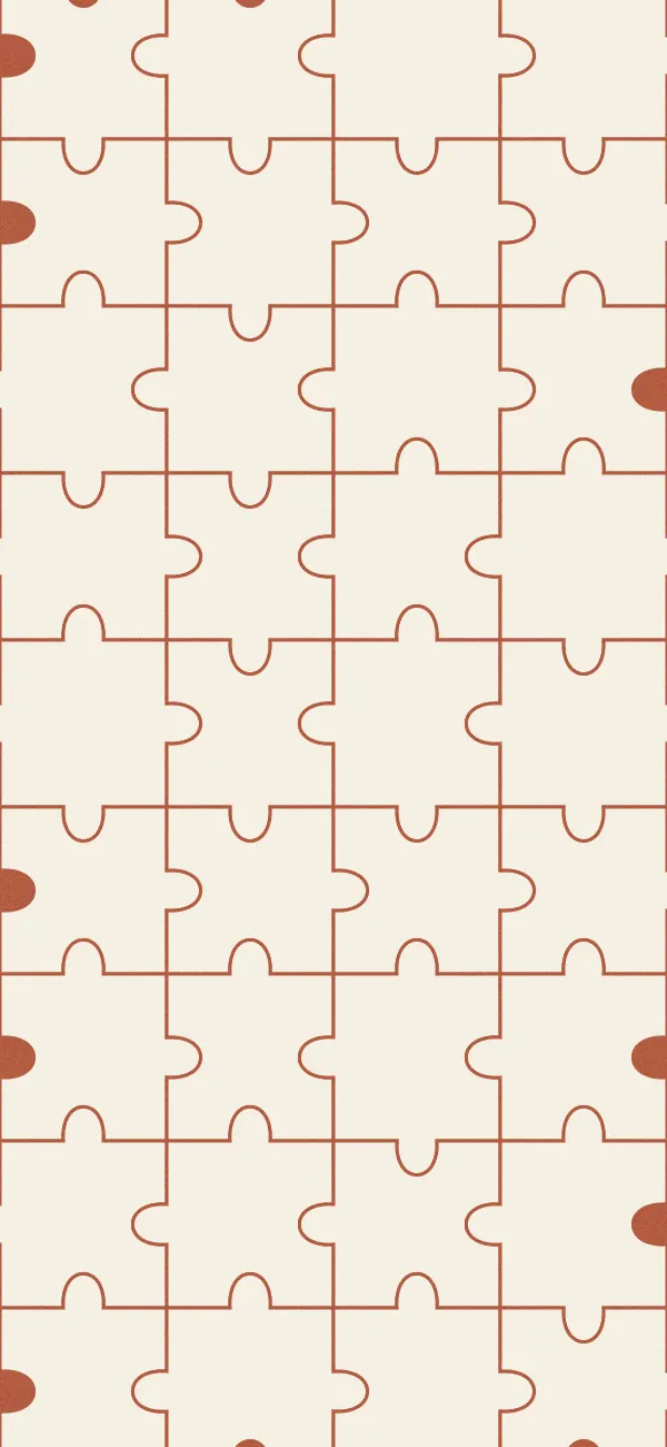 Jigsaw wallpaper (Terracotta)