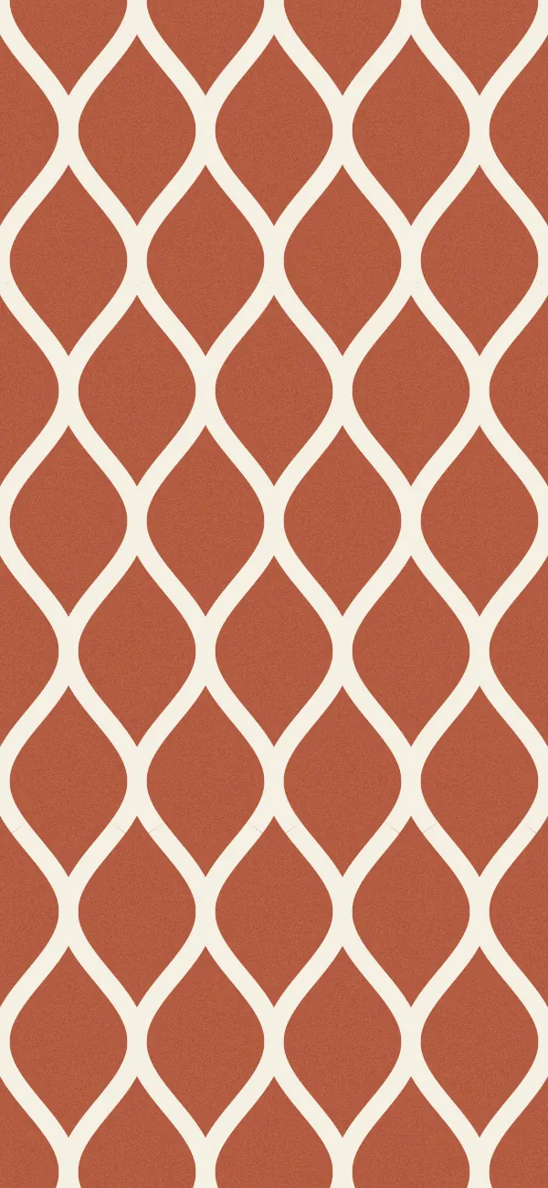Ogee wallpaper (Terracotta)