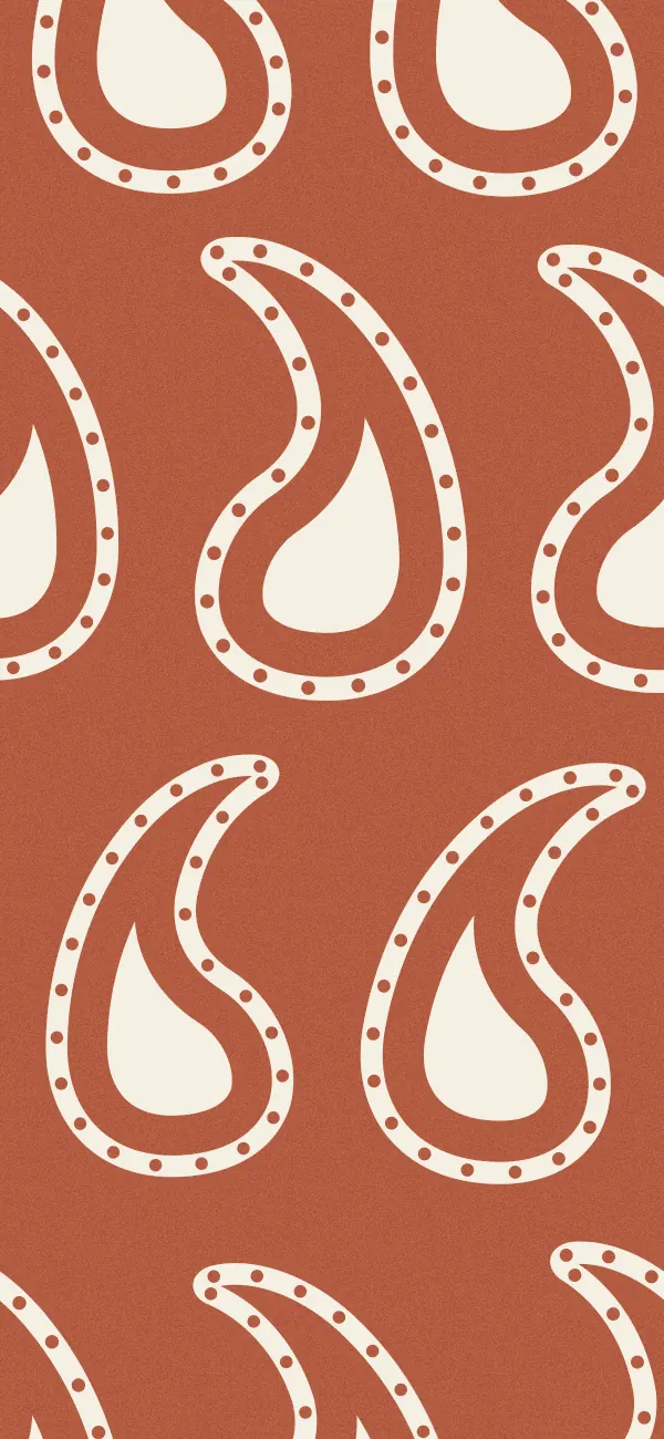Paisley wallpaper (Terracotta)