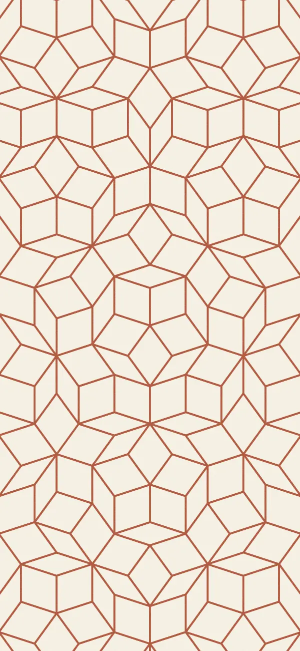 Penrose Tiling wallpaper (Terracotta)