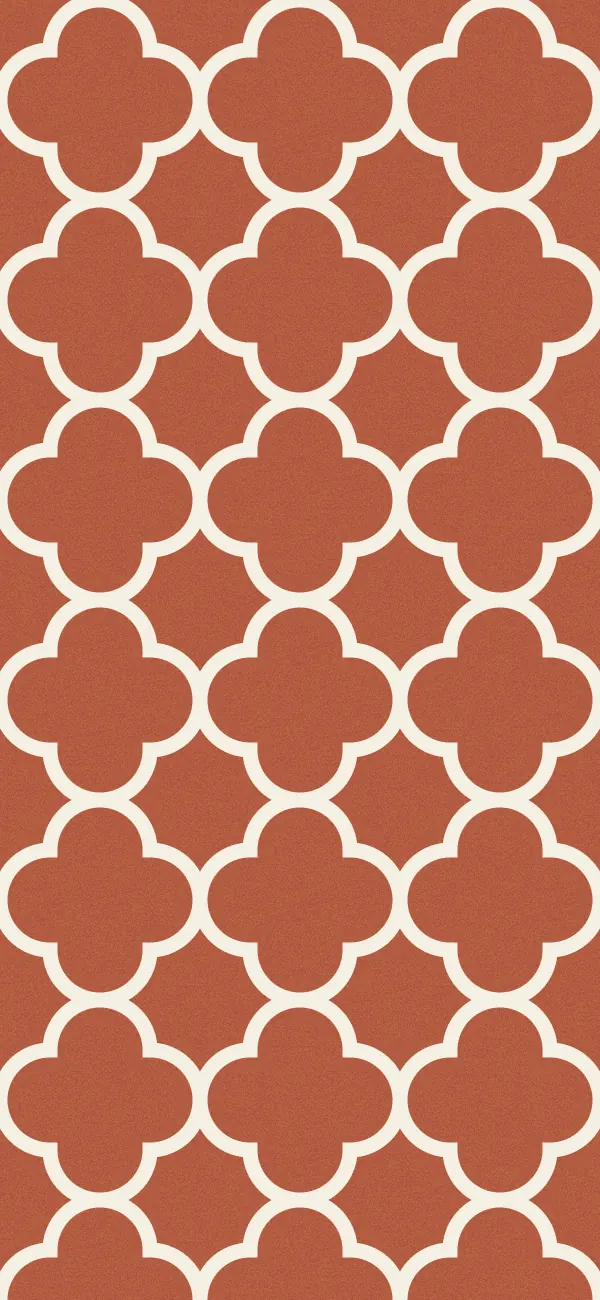 Quatrefoil wallpaper (Terracotta)