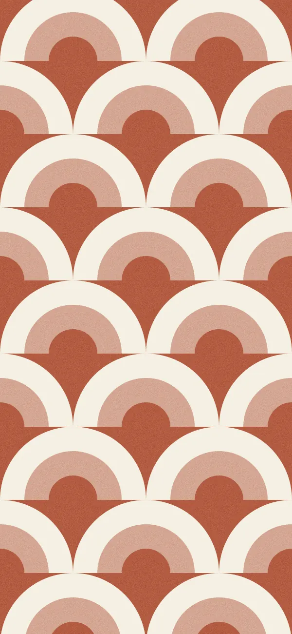 Rainbow Arch wallpaper (Terracotta)