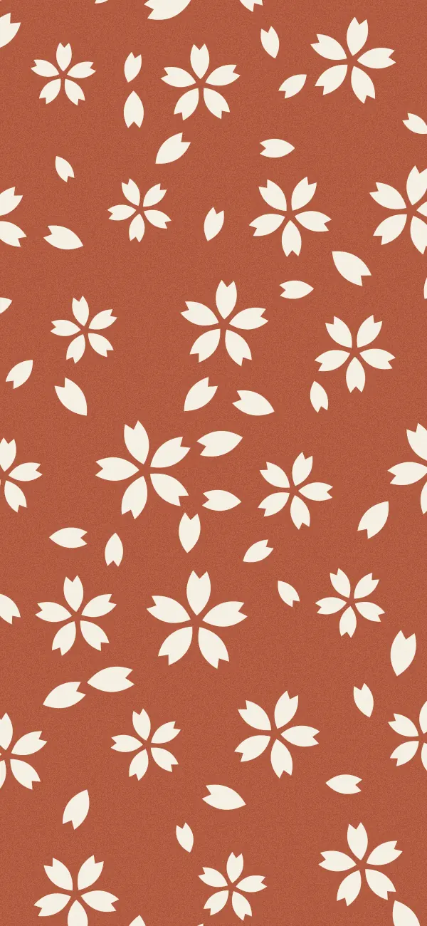 Sakura Chirashi wallpaper (Terracotta)