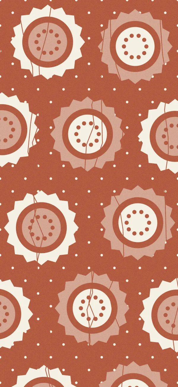 Wax Print wallpaper (Terracotta)