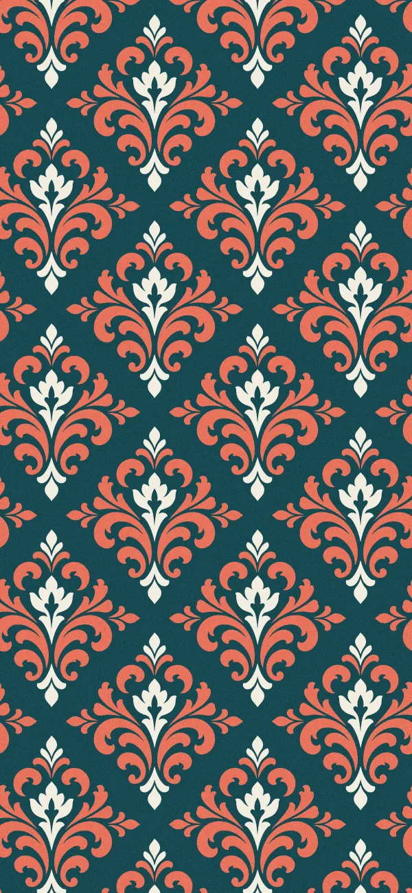 Damask wallpaper (Polychrome)