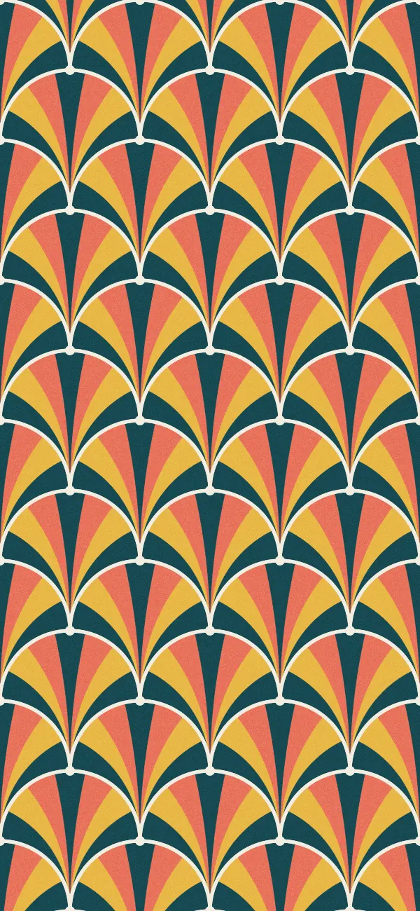 Deco Fan wallpaper (Polychrome)