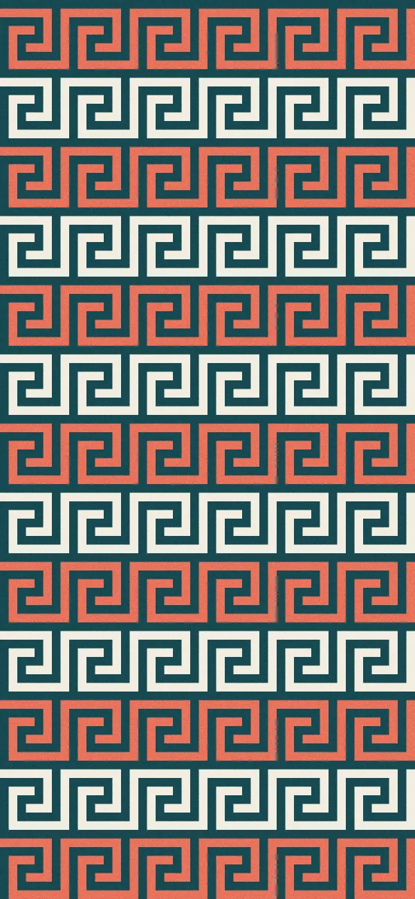 Greek Key wallpaper (Polychrome)