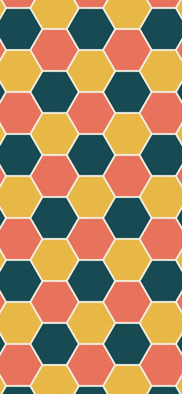 Honeycomb wallpaper (Polychrome)
