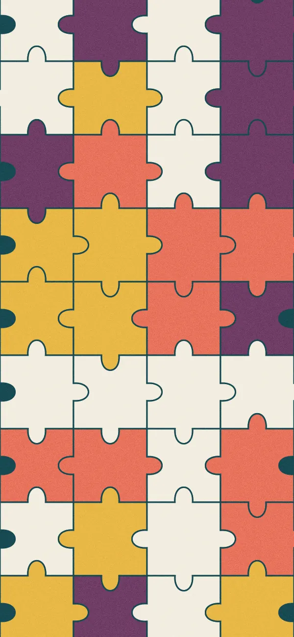 Jigsaw wallpaper (Polychrome)