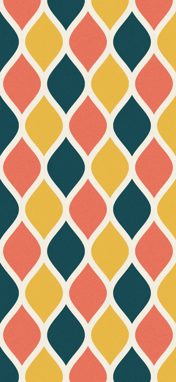 Ogee wallpaper (Polychrome)