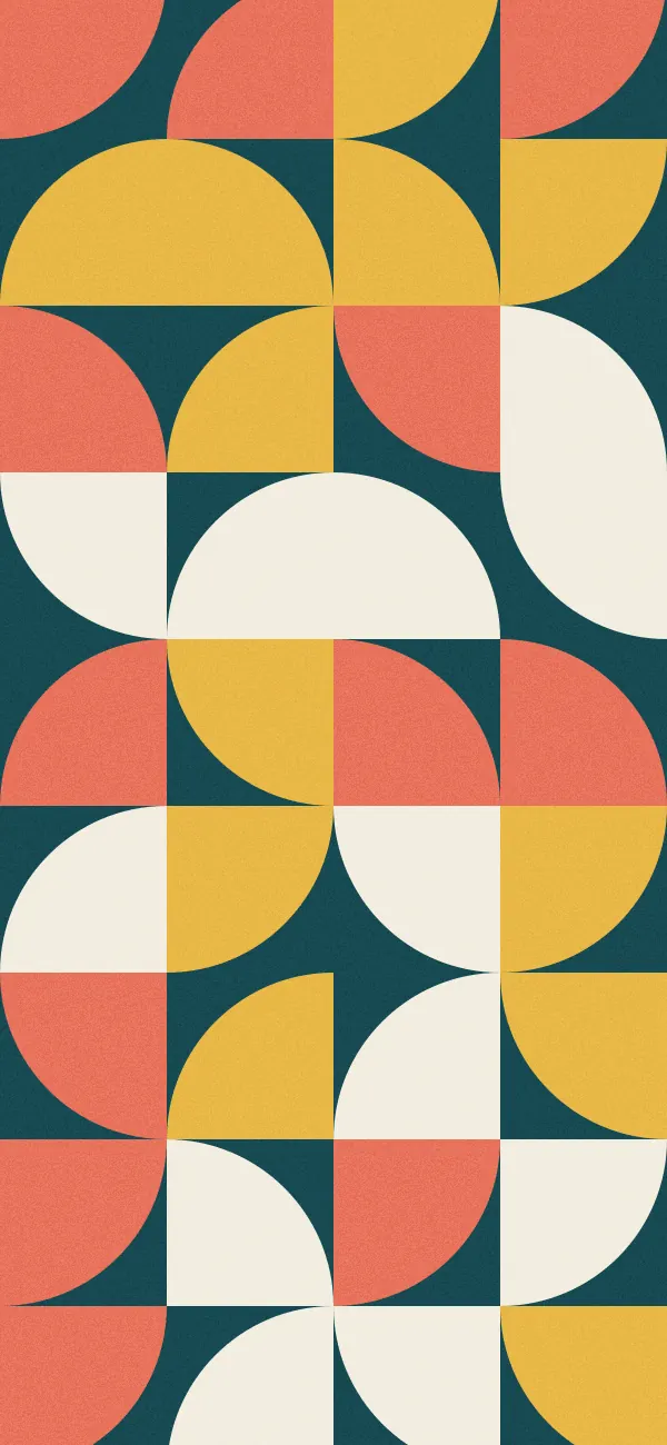 Quarter Circle wallpaper (Polychrome)