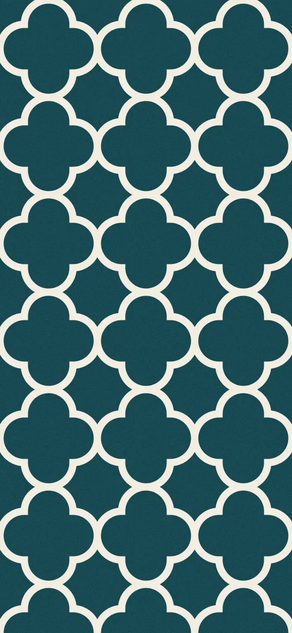 Quatrefoil wallpaper (Polychrome)