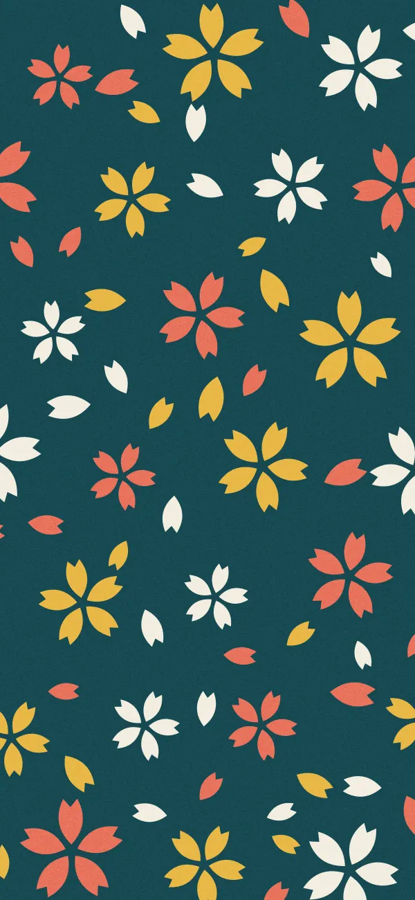 Sakura Chirashi wallpaper (Polychrome)