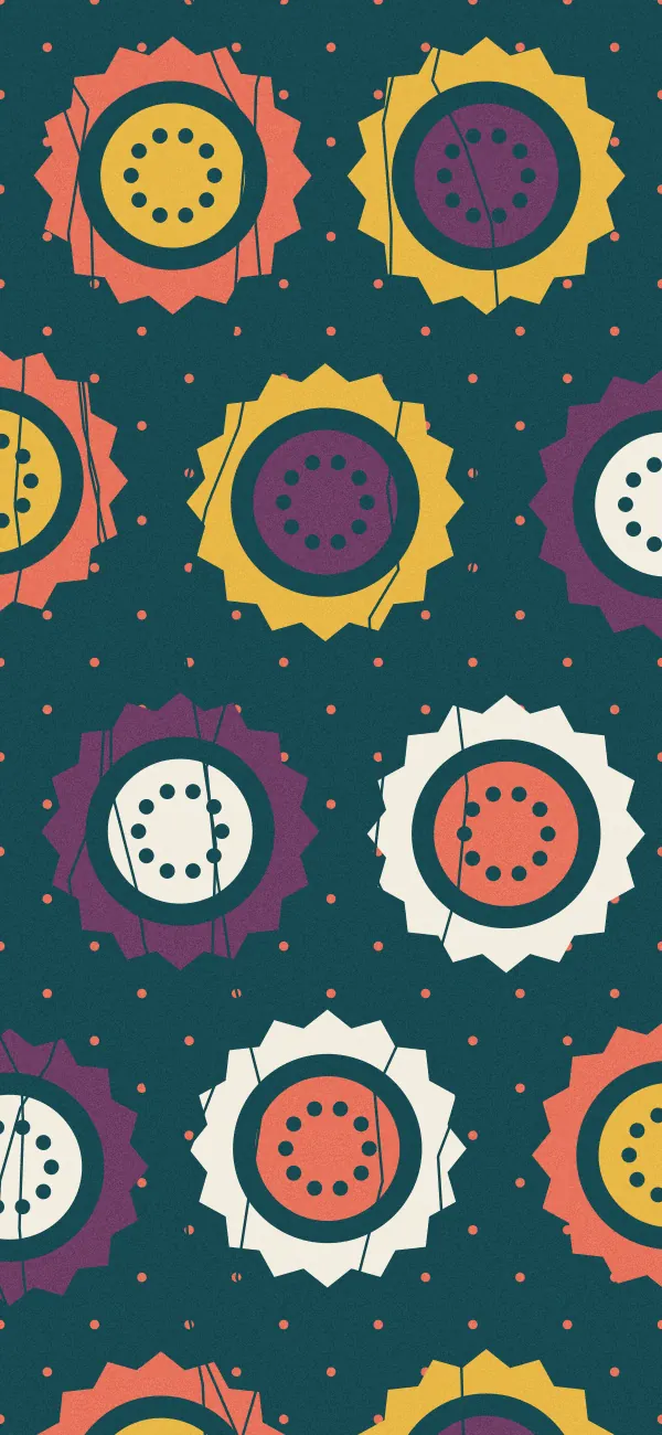 Wax Print wallpaper (Polychrome)