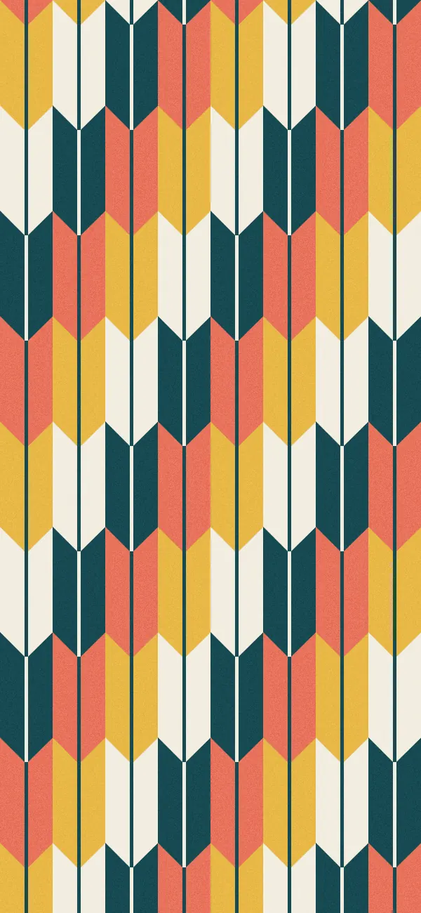 Yagasuri wallpaper (Polychrome)