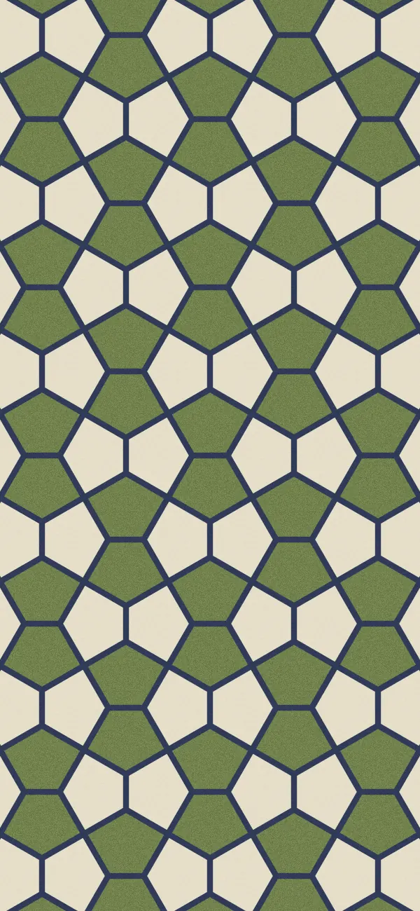 Cairo Pentagon wallpaper (Olive)