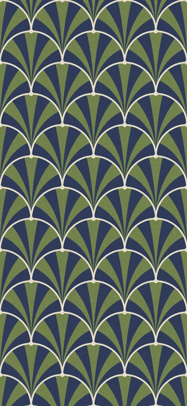 Deco Fan wallpaper (Olive)