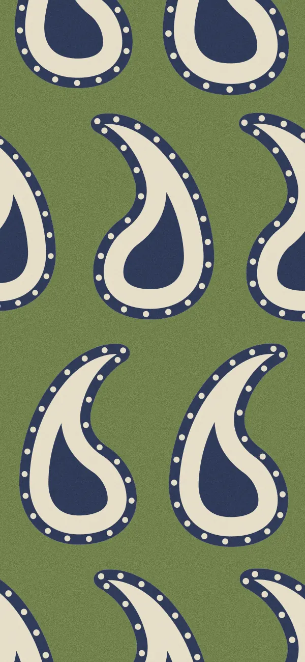 Paisley wallpaper (Olive)