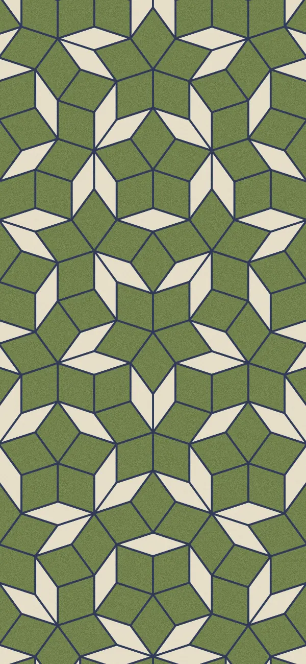 Penrose Tiling wallpaper (Olive)