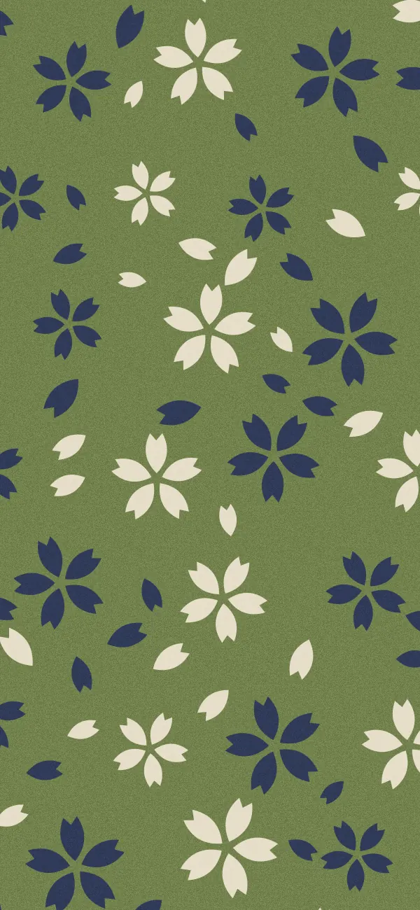 Sakura Chirashi wallpaper (Olive)
