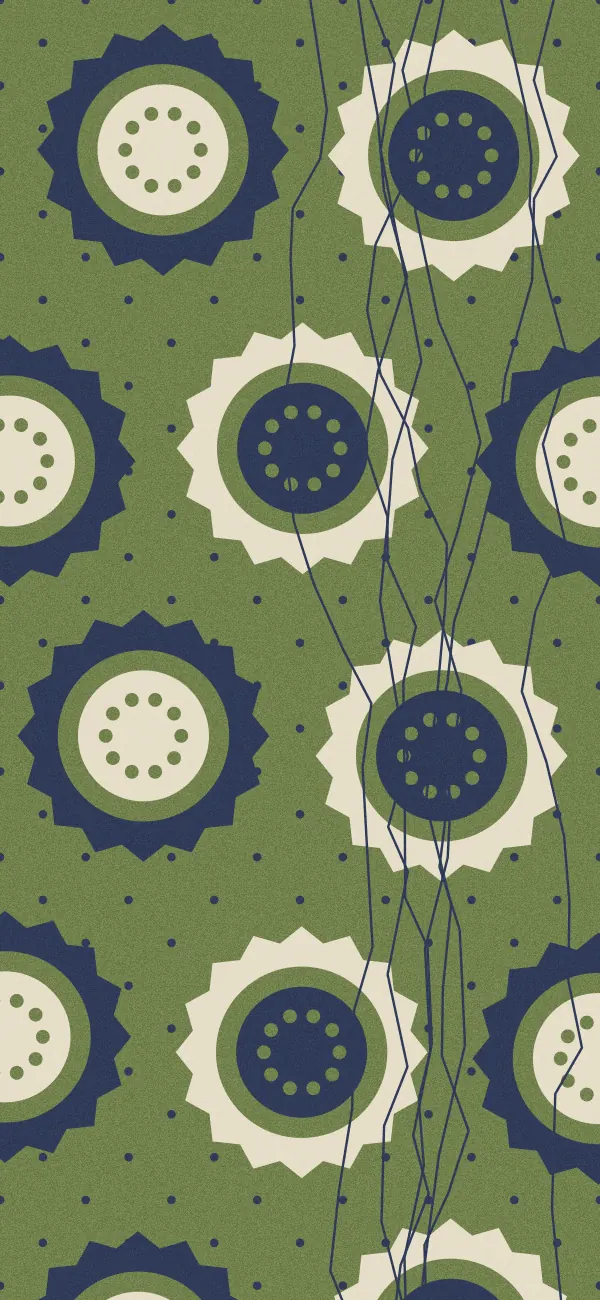 Wax Print wallpaper (Olive)